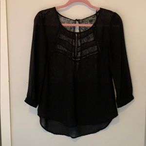 Black lace blouse